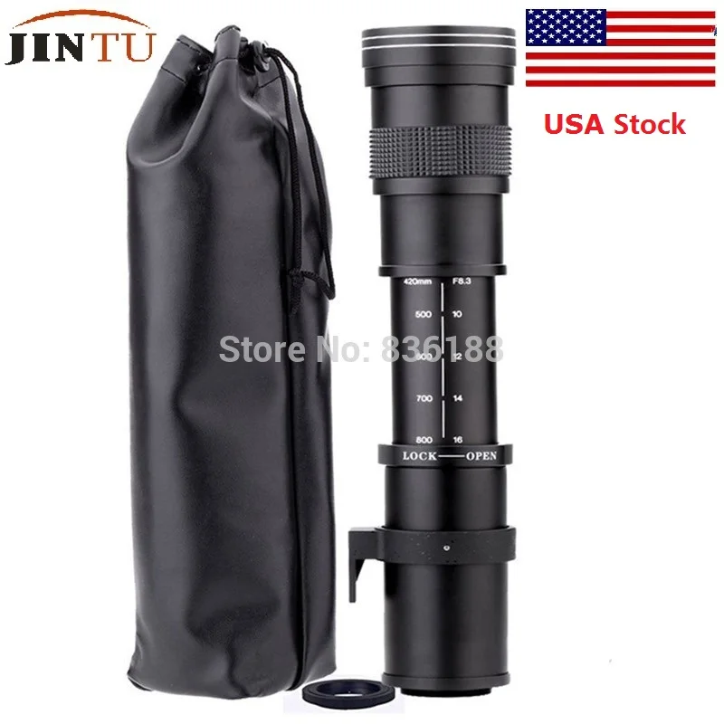 JINTU 420 800mm F 8 3 16 Telephoto Zoom Lens For CANON EOS 650D 750D jintu-420-800mm-f-8-3-16-telephoto-zoom-lens-for-canon-eos-650d-750d