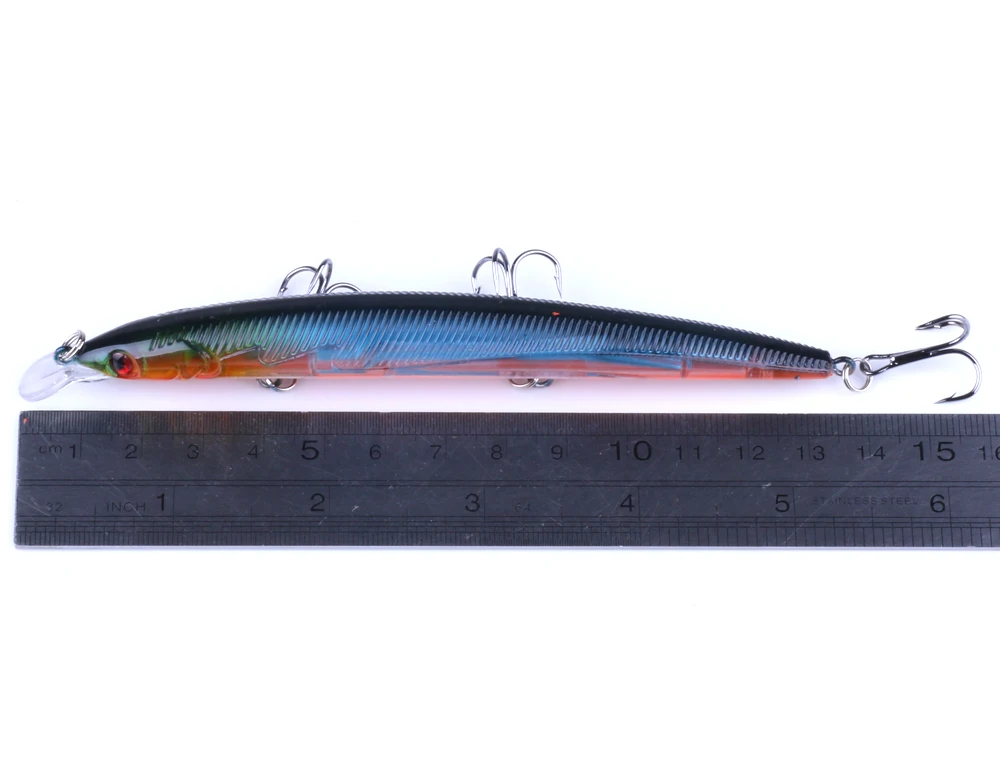 1 шт. 13 см 13,4 г длинный гольян рыболовная приманка воблер PESCA плавающая твердая приманка 3 крючка искусственные 3D глаза кренкбейт рыболовные снасти