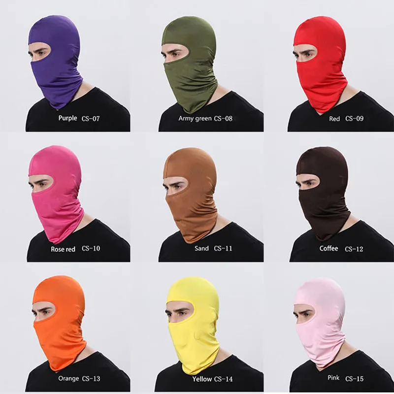 

Full Face Mask Men Women Outdoor Motorcycle Cycling Sunscreen Soft Lycra Head Cover Safety Mask Anti-dust Protection multi color