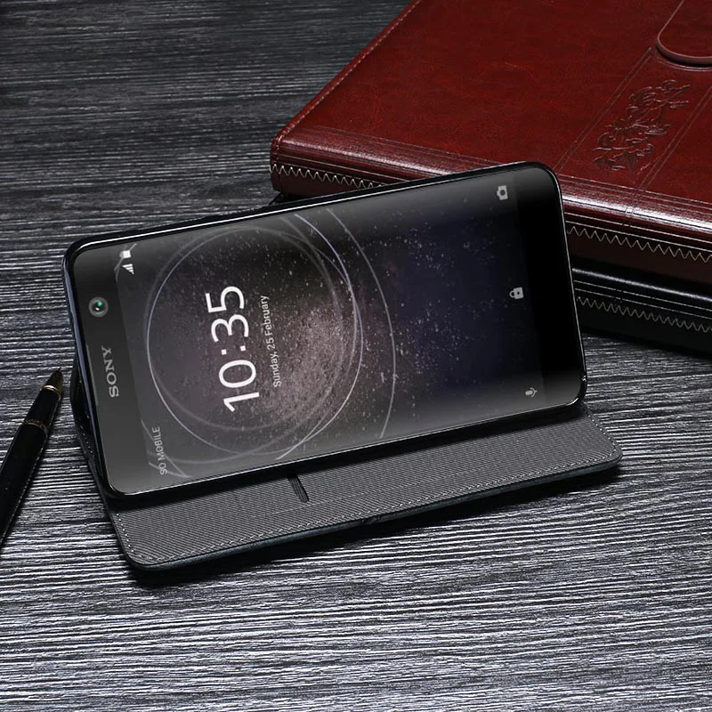 Itgoogo-Pour-Sony-Xperia-XA2-Plus-Couvercle-du-Bo-tier-De-Luxe-En-Cuir-Flip-Cas (2)