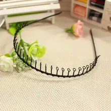 Мужские женский, черный Спираль Спиральный провод ободки для волос группа девушка Летний стиль спортивный зал повязка на голову