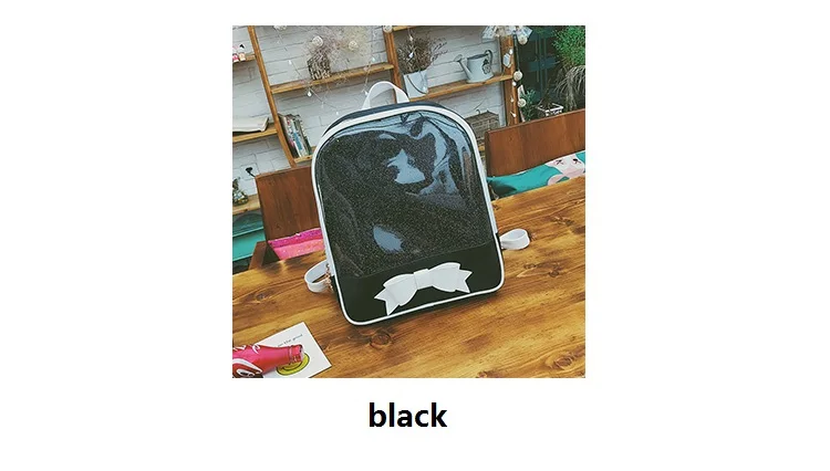 Милые прозрачные Dazzle лук Backpack ITA сумка Harajuku Школьные ранцы для подростков Обувь для девочек рюкзак Дети каваи рюкзак itabag