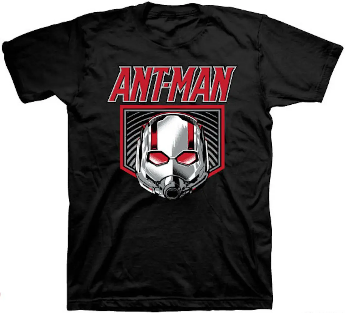 

Marvel Comics Ant-Man Logo Mens Black T-Shirt Superhero Antman Print T Shirt Men Summer Style Fashion top tee