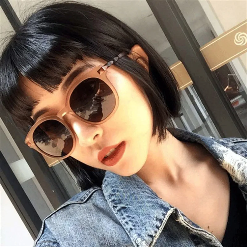 

2018 Fashion Sunglasses Retro Sunglasses Net Red Colorful Reflective Sunglasses Eyeglasses Frame Women Plastic