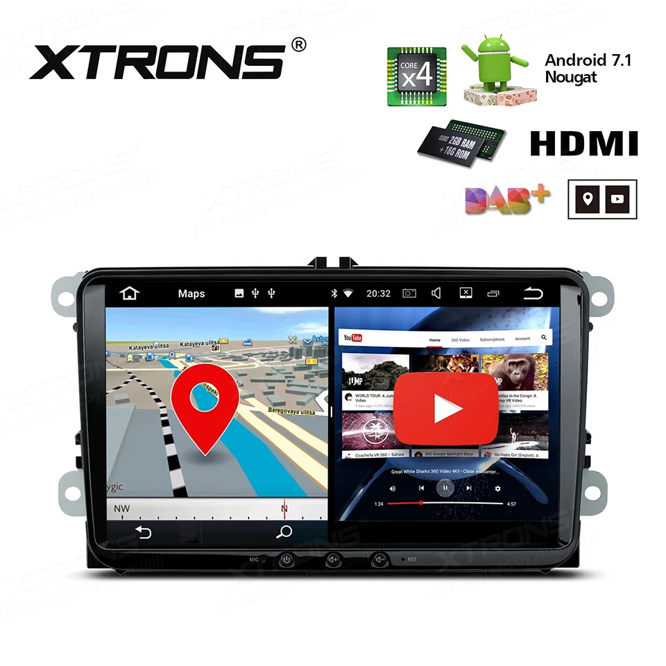 Android 7 1 TPMS OBD2 DAB + Din автомобильное радио GPS подходит для VW Volkswagen Skoda Seat Bora Caddy Golf Jetta Polo