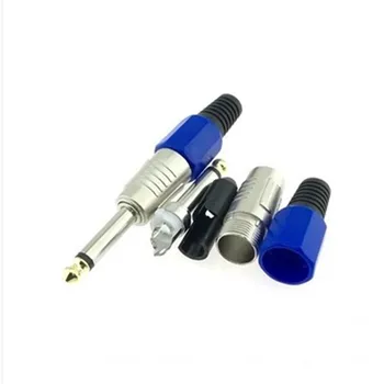 

10pcs 6.35 mono sophomore core 6.35 amplifier microphone plug 6.35mm jack plug 6.5mm connector mono audio plug jack
