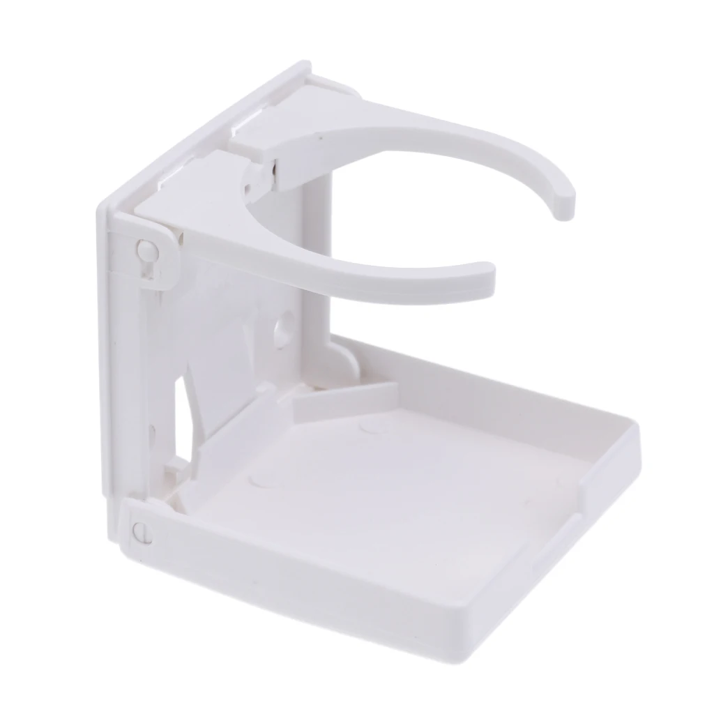 1 Pc Durable Adjustable Drink Holder Cupholder Expander Adapter Folding Cup Rack for Cars Trucks Boats White Color
