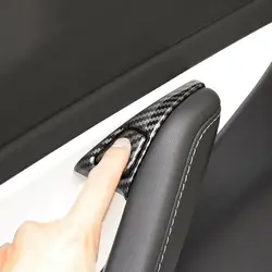 Новый 8 шт. переключатель блокировки дверей крышка отделка углеродного волокна вид ABS для Tesla модель 3 2018-2019 легко установить