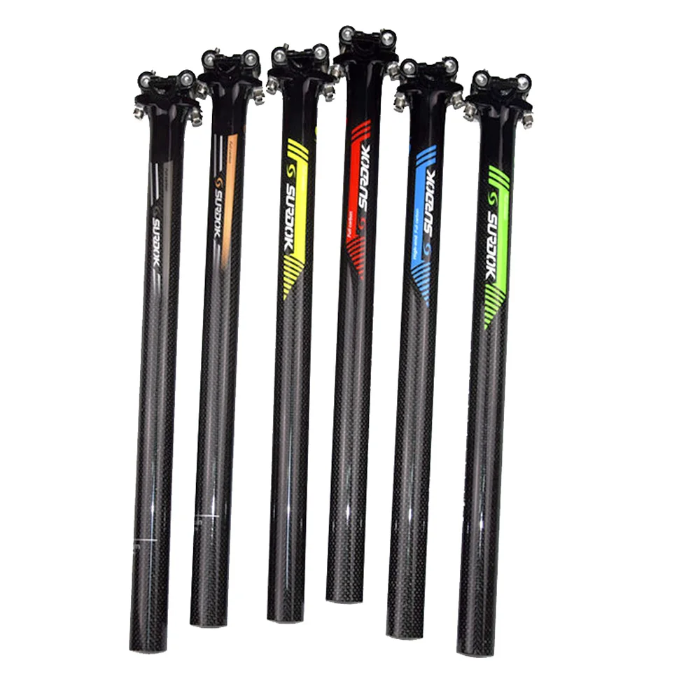 SURDOK 3K Finish Bike Tube Full Carbon Road Bike Seatpost Carbon MTB