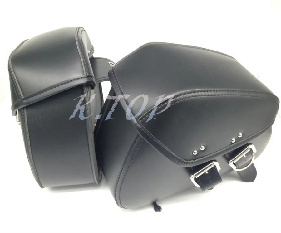 1 Pair Black Mini Durable Motorcycle Motorbike PU Leather Motorcycle
