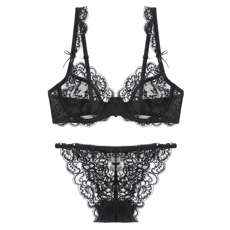 Fashion bras underwear women set plus size lingerie sexy 32A 42D cup