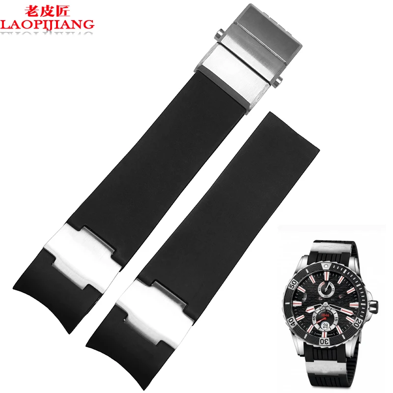 

The Athens Observatory 1183 nautical silicone watchband alternative series of Arc mouth rubber accessories 25*12mm