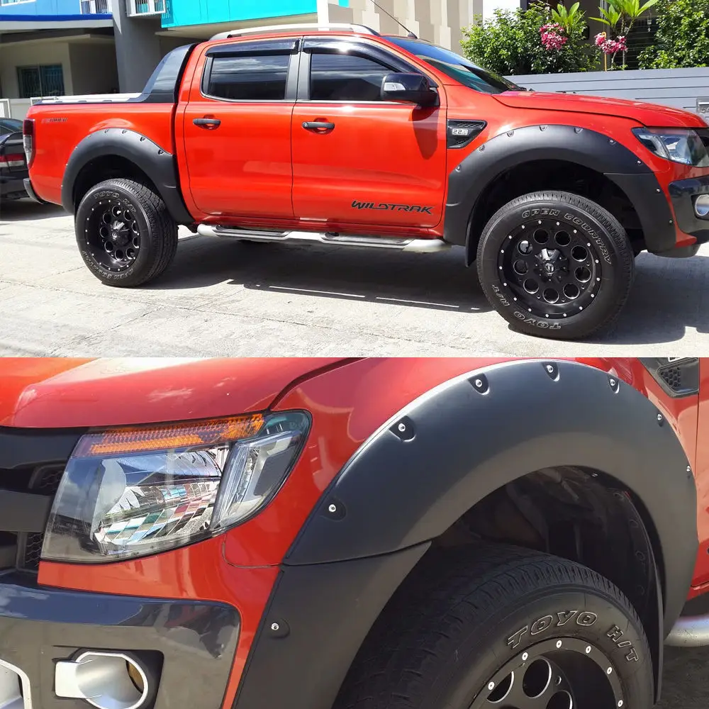 For Ford Ranger T6 2012 2014 Fender Flares Accessories Black Color
