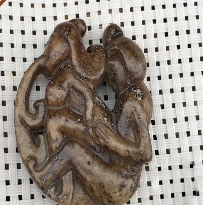Подвеска Do the old antique jade подвеска с изображением китайских династий Хань Мин и Цин
