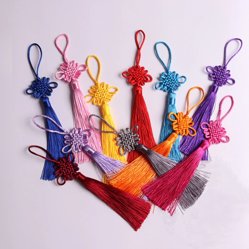 10PC 중국어 매듭 술 DIY 펜던트 펜던트 쥬얼리 의류 장식 액세서리 자동차 키 가방 펜던트 DIY 공예 술 프린지