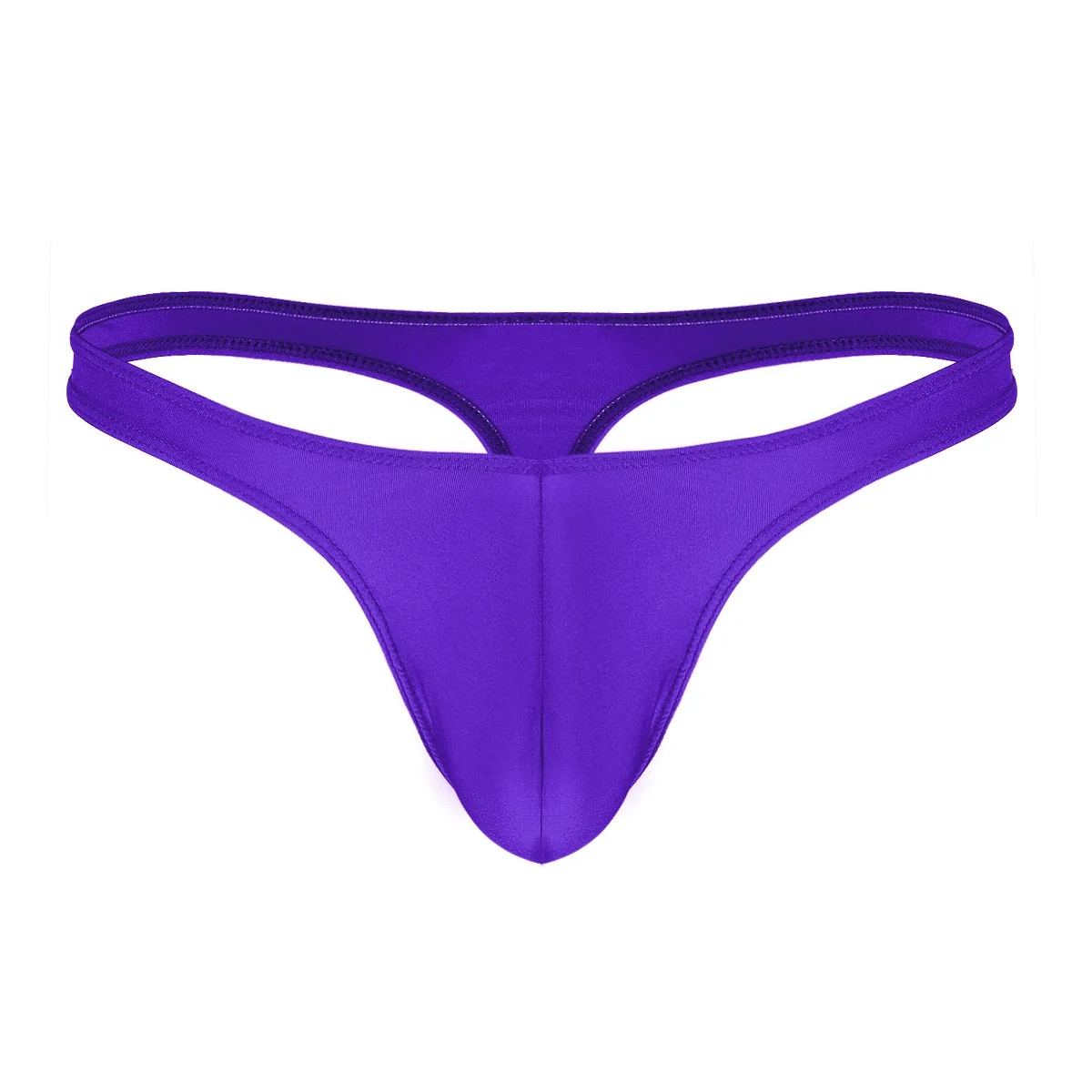 Мужские бикини стринги с Т-образной спинкой нижнее белье сексуальное нижнее белье с низкой посадкой булге мешочек воздухопроницаемые бикини стринги t-образные Стринги мужские - Цвет: Purple
