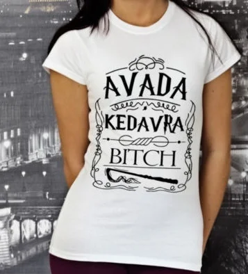Милая женская футболка Avada Kedavra унисекс в эстетике гранж tumblr футболки уличный
