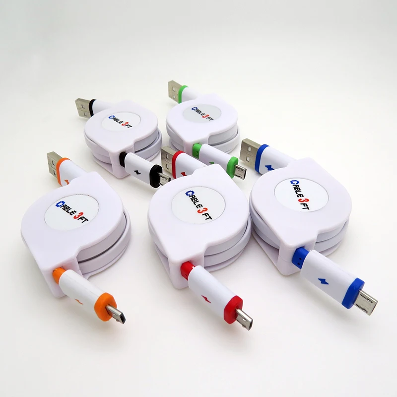 Микро USB кабель Выдвижной V8 портативный для передачи данных Samsung Galaxy A3/A5/A7/J3/J5/J7 2016