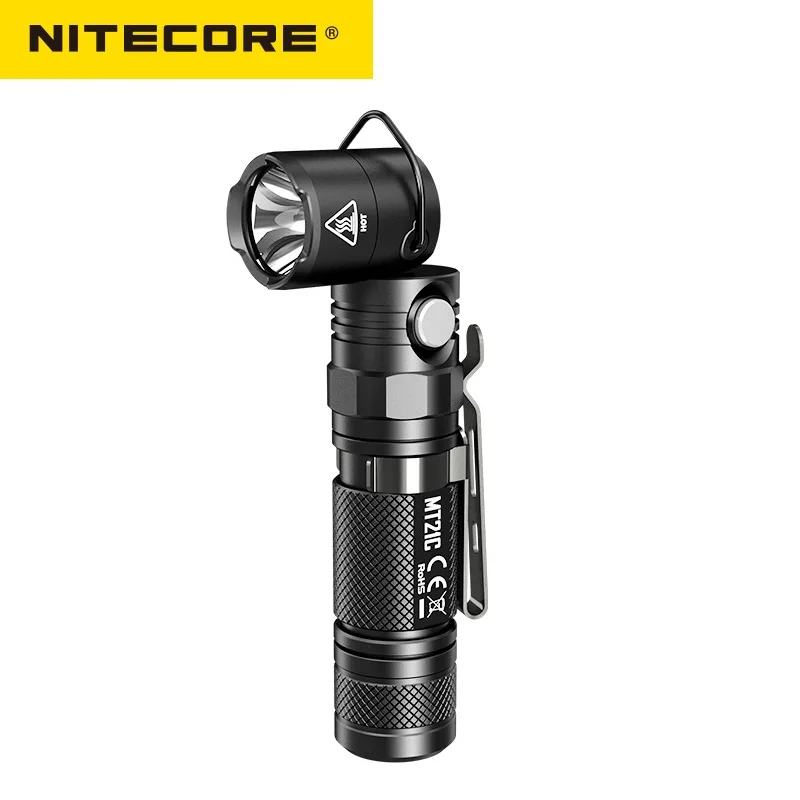 NITECORE MT21C факел Anglelight CREE XP-L HD V6 1000LM 90 градусов регулируемый угол глава светодиодный фонарик на 18650 Батарея - Испускаемый цвет: Белый