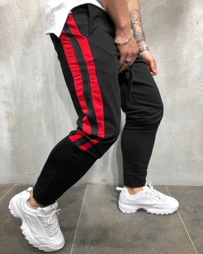 Gestreiften Reflektierende Hose Herren 2018 Hip Hop Casual Jogger Jogginghose Hosen Männlichen Street Fashion Herren Hosen