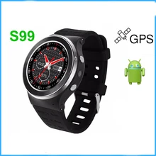 Original ZGPAX S99 GSM 3G Quad Core Android 5.1 Smart Watch With 5.0 MP Camera GPS Bluetooth 4.0 512MB RAM 8GB ROM Heart Rate.