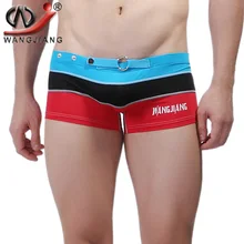 Пикантные Для мужчин плавание Мужские шорты для купания Лето Для мужчин боксеры Пляжные шорты спандекс WJ серфинг пот купальники выпуклость эластичность 3 цвета в стиле пэчворк