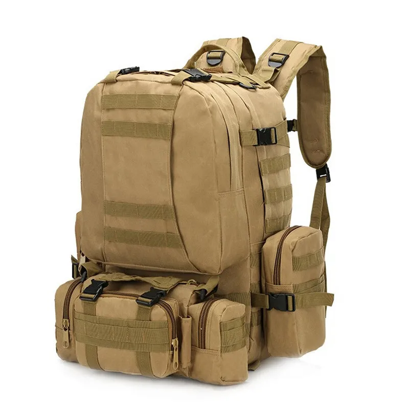 Kaufen Hohe Qualität 50L Große kapazität Multifunktions Military Rucksack Camouflage Molle Armee Rucksäcke Rucksack Männer Reise Rucksack