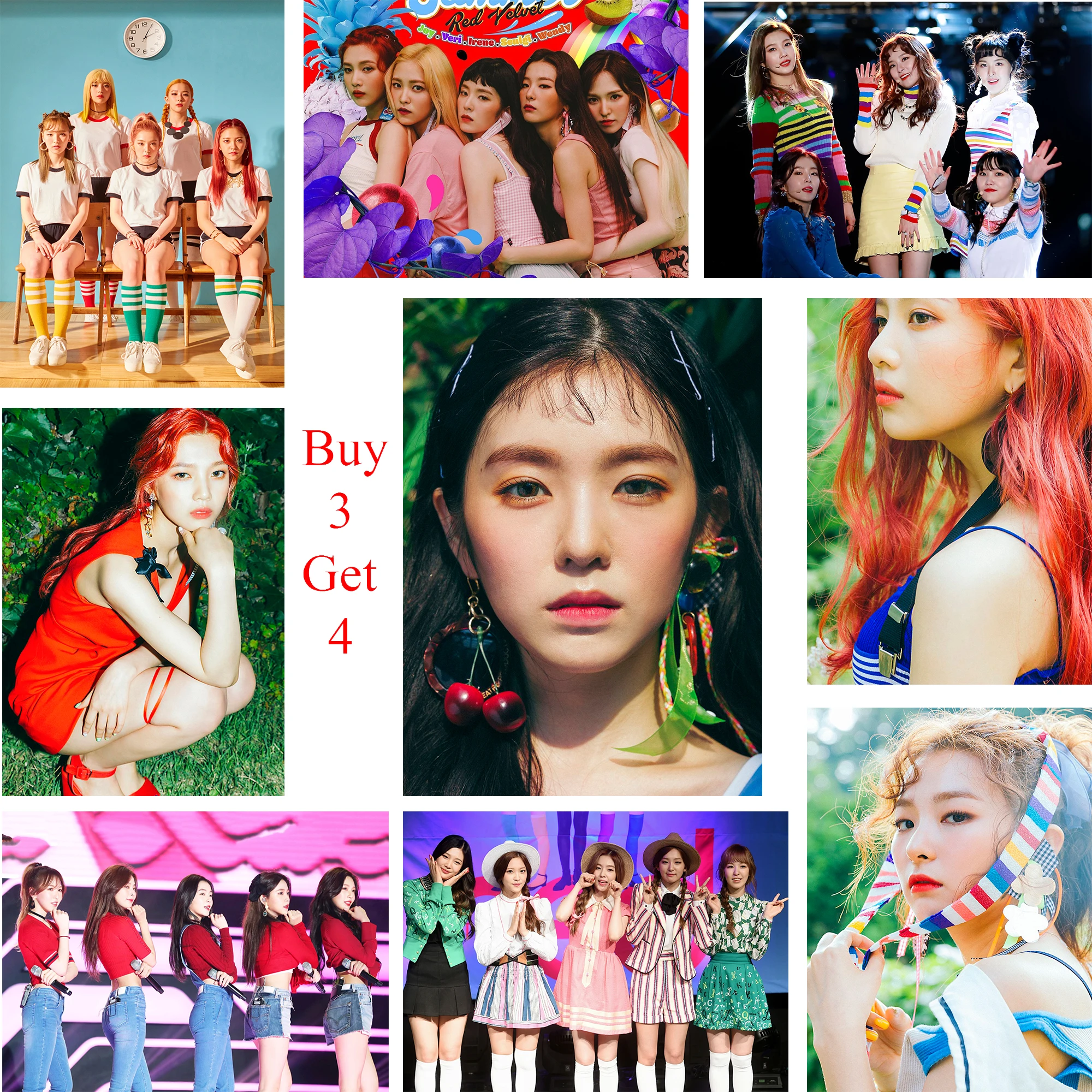 

Posters Wall Stickers Red Velvet Irene Wendy Joy SeulGi High Definition White Coated Paper Home Art Brand