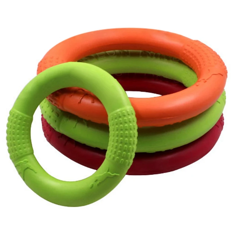 

Dog Flying Discs Pet Ring Interactive Chewing Toy Biting Teeth Clean Floating Chew Toy Puppy Funny Playing Training Supplies