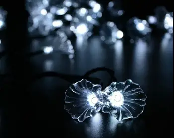 

6M 30LEDs Morning Glory Shape Solar Powered String Light with Stent Waterproof Outdoor LED Garden String Light for Wedding Decor