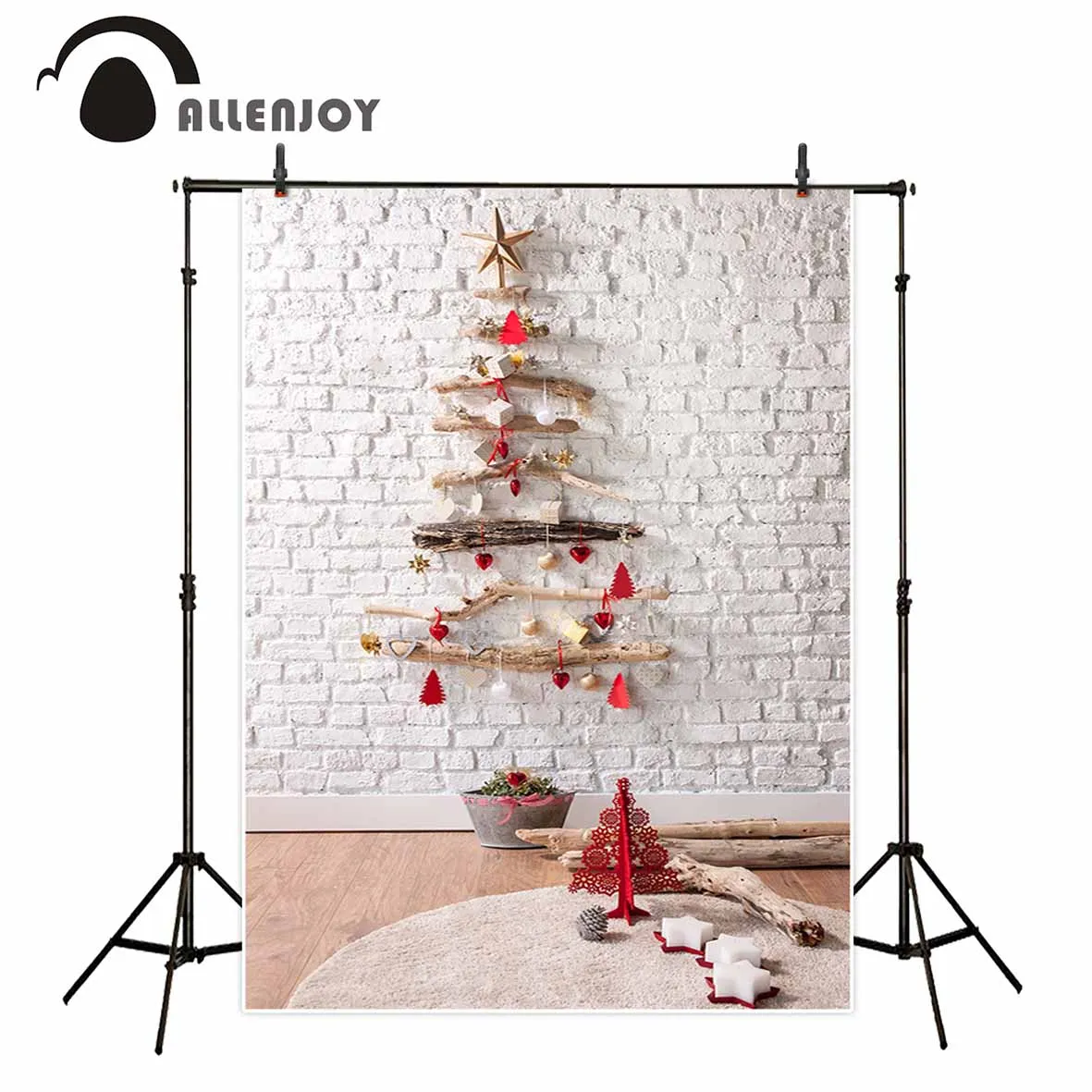Allenjoy Рождественская елка белые фотообои деревянные внутренние Декорации для