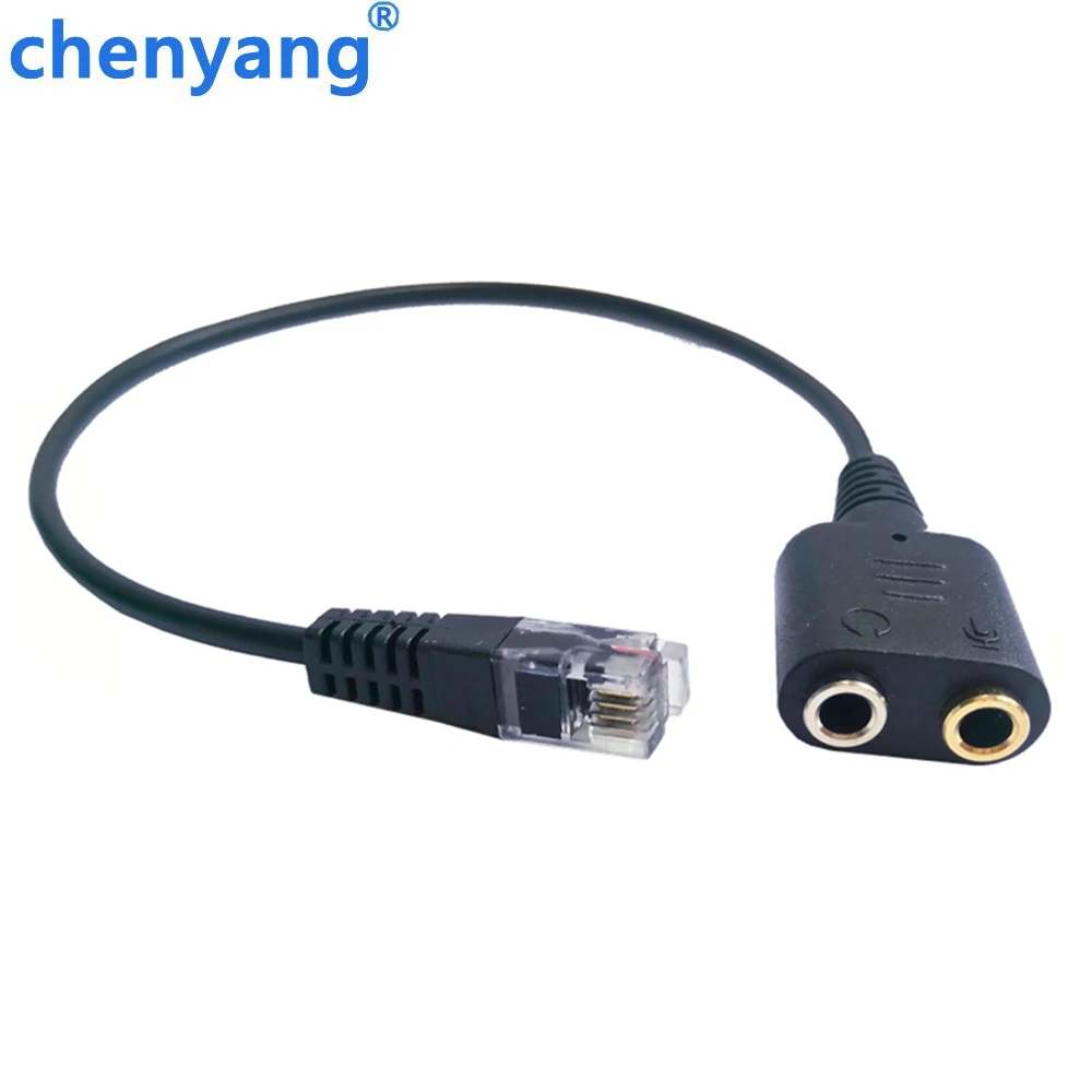 Free Shipping Pc Headset To 4p4c Rj9 Rj10 Rj22 Jack Adapter Dual