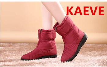 

Snow boots women autumn winter new waterproof shoes anti skid cotton boots plus velvet warm mother women's shoes