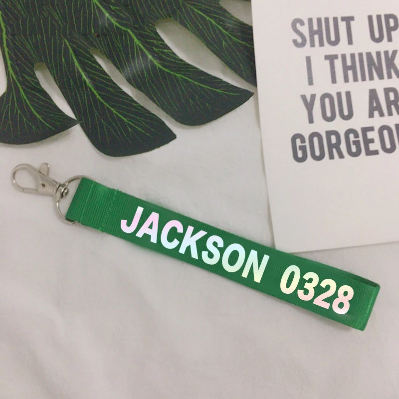 

KPOP GOT7 Key Chain Key Strap Laser Name Cellphone Strap MARK Laser BAMBAM JACKOSN JR JB YUGYEOM YOUNGJAE