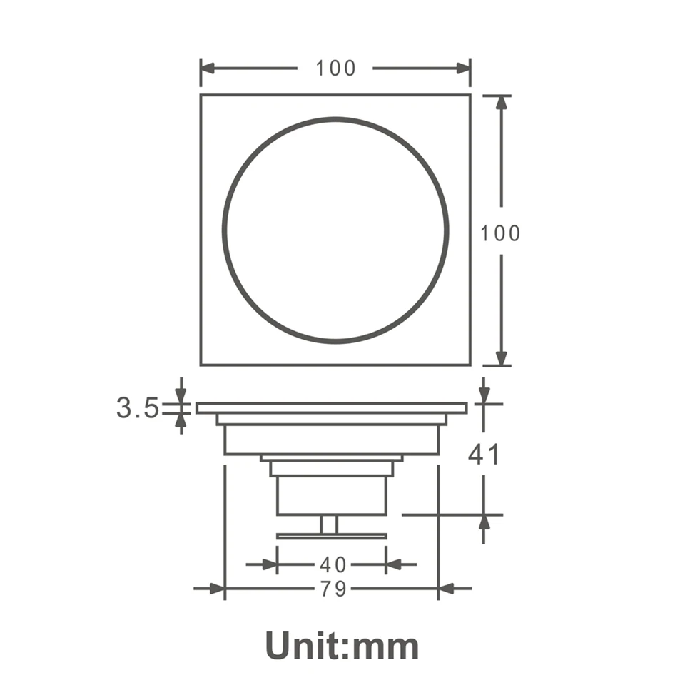 Stainless Steel Square Anti-odor Bathroom Floor Drain