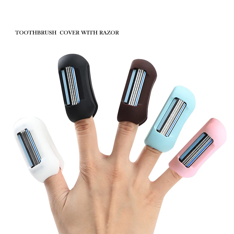 

Creative Protable Silicone Toothbrush Cover With Razor Multifunctional Toothbrush Storage Box Dust Cover