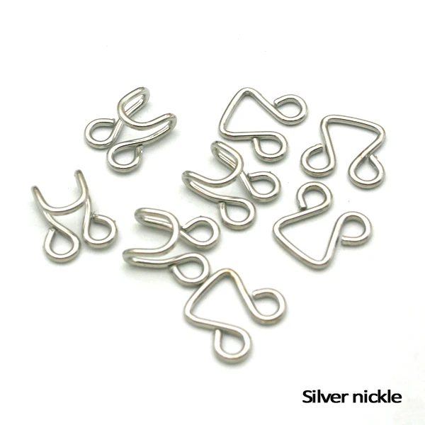 100sets/lot 5#, 7# metal brass underwear hooks / eyes pant skirt big hook / eye nicke, black HE-016
