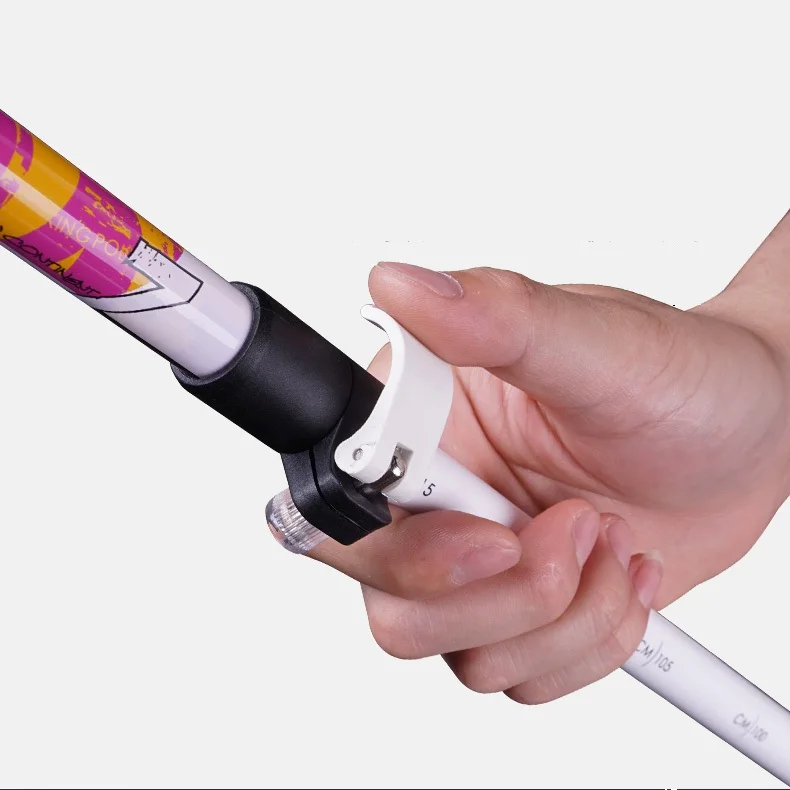 Fibra de Carbono Dobrável de Aço Pioneiro Varas Nórdicos Bengalas Escalada Pessoal Ajustável Bengala Trekking Pole Caminhadas Bastones 8 Escalada Pessoal Dobrável de Aço Ajustável Bengala