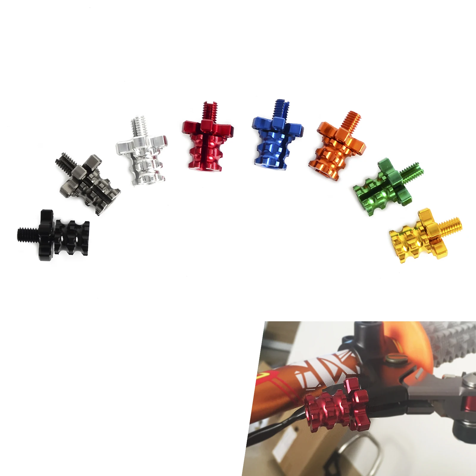 M8 Universal Billet Clutch Brake Cable Wire Adjuster Motorcycle Dirt