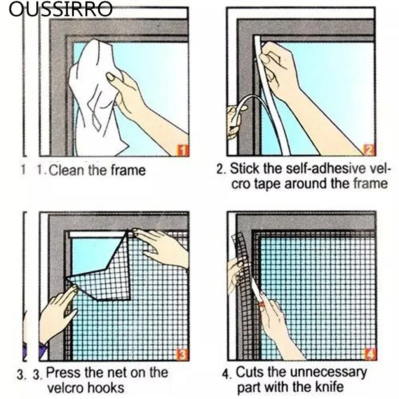 New 2017 OUSSIRRO Insect Fly Bug Mosquito Door Window Net Netting Mesh