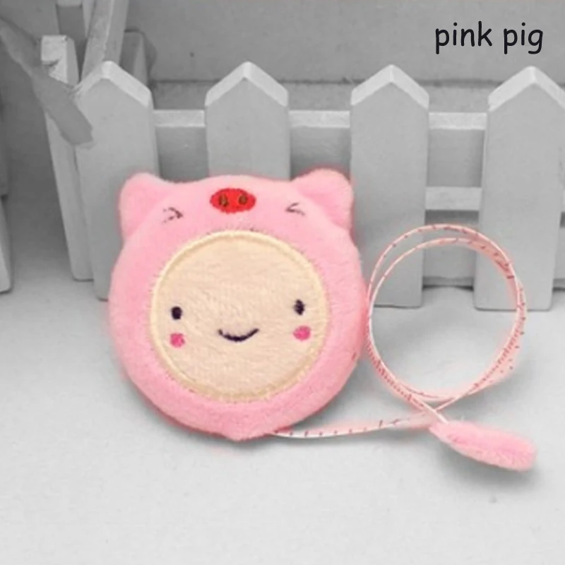 Ткань для изготовления мультяшных плюшевых животных в форме 150 см 60 дюймов швейный инструмент индивидуальная измерительная линейка выдвижная лента 1 шт - Цвет: pink pig