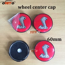 Car Styling 4pcs 56mm 60mm black red color Snake Car Wheel Center Hub Cap Badge covers Dust-proof Auto accessories