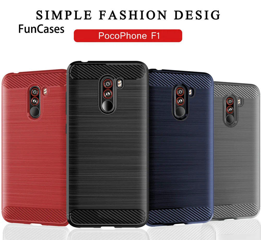 cheap Pocophone F1 Case For Redmi Note 7 6 Pro Case Luxury Carbon Fiber Cover For Xiaomi Mi 9 A2 Lite 6X Redmi Note 5 6A 6 Case Coque