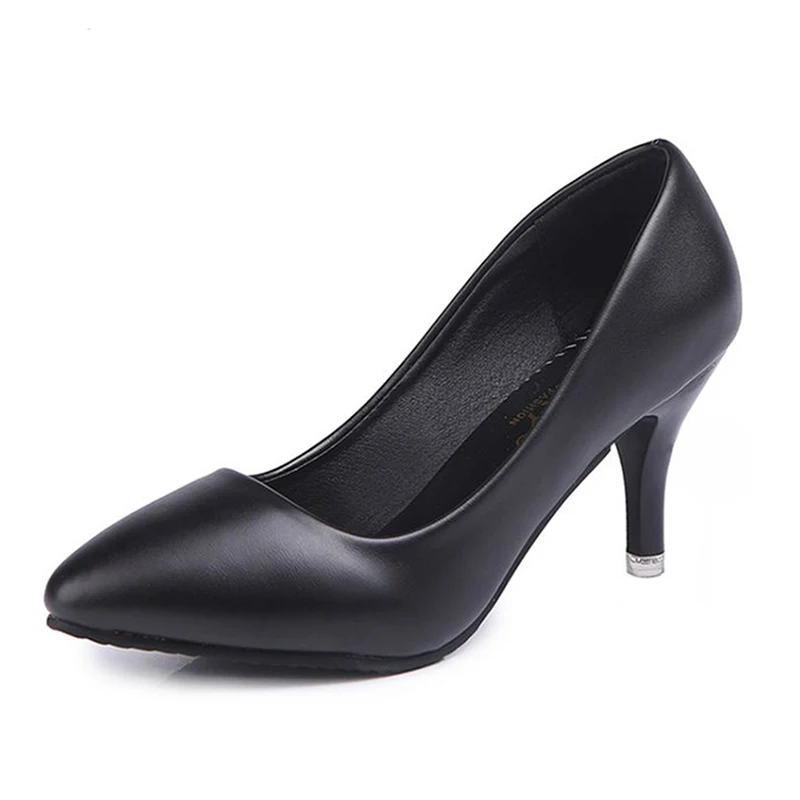 Interview etiquette work shoes women black with sharp work shoes with ...