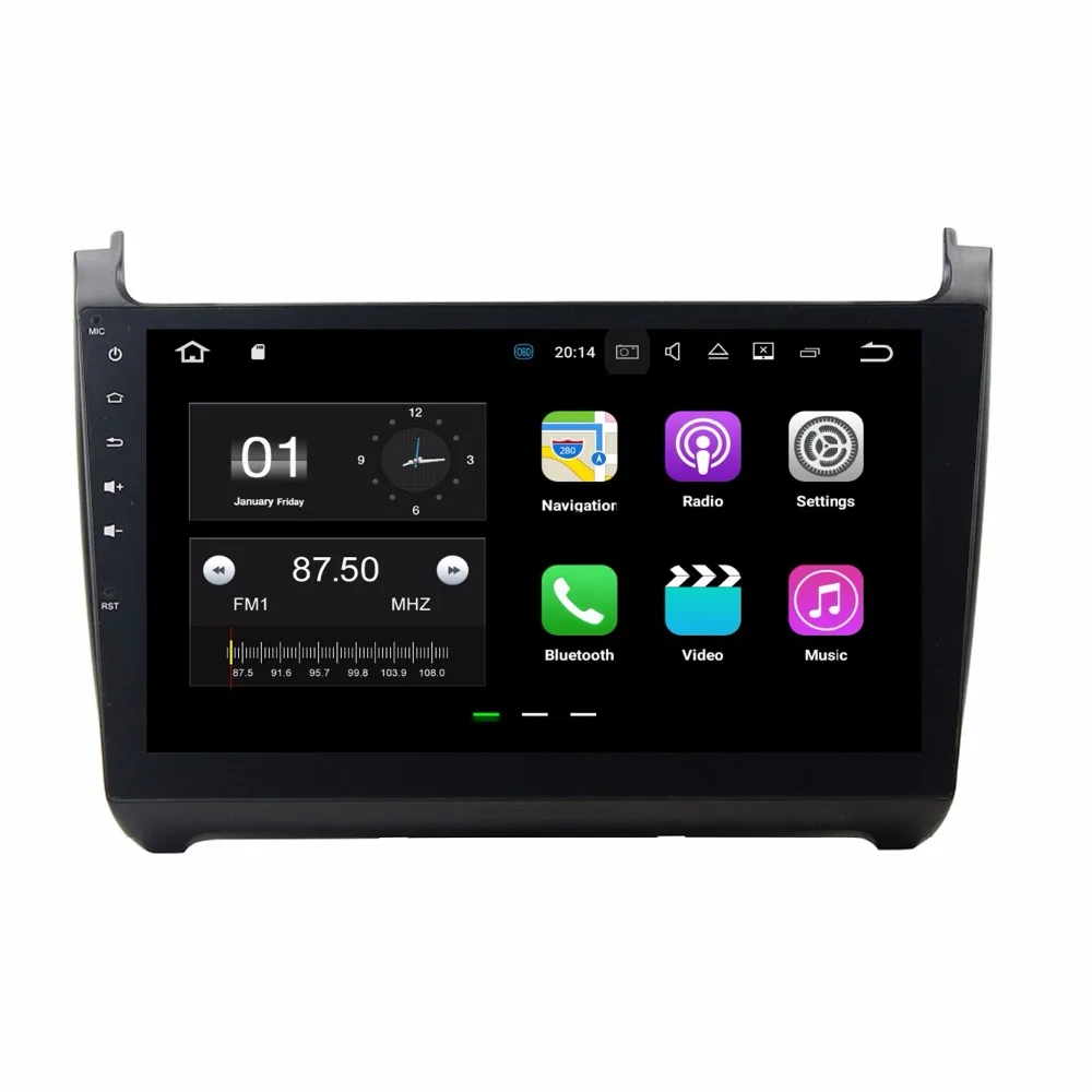 Perfect 10.1" Quad core Android 9.0 Car GPS radio Navigation for Volkswagen VW Polo 2014-2016 4