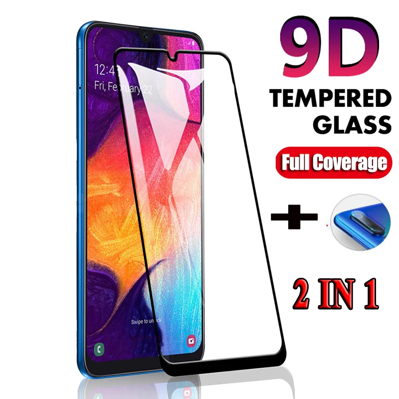 Закаленное стекло 9D для Samsung Galaxy A50 A40S A30 A70 A60 A10 2 шт.|Защитные стёкла и плёнки| |