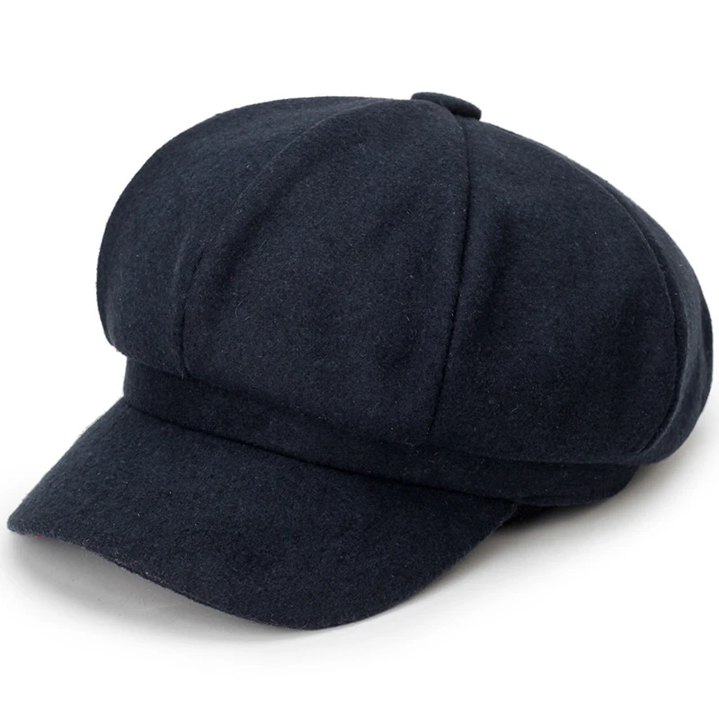 

Wool Beret Female Cap Autumn Winter Baret Multi Casual Military Berets Hat Woman Solid Plain Octagonal Newsboy Cap Women Berets