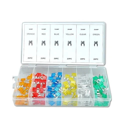 120Pcs Auto Car Truck Motorcycle Atc Ato Atm Color Coded Assortment Blade Fusesauto fuse color