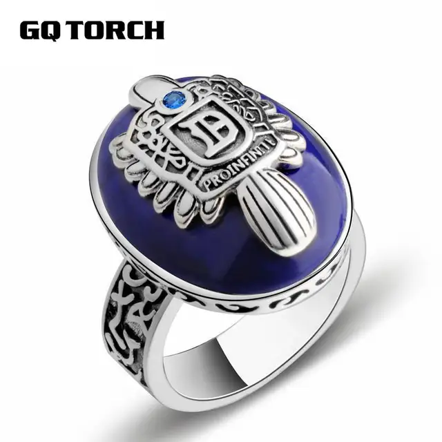  US $50.63 Vampire Diaries Rings Sterling Silver Damon Salvatore Lapis Lazuli 
