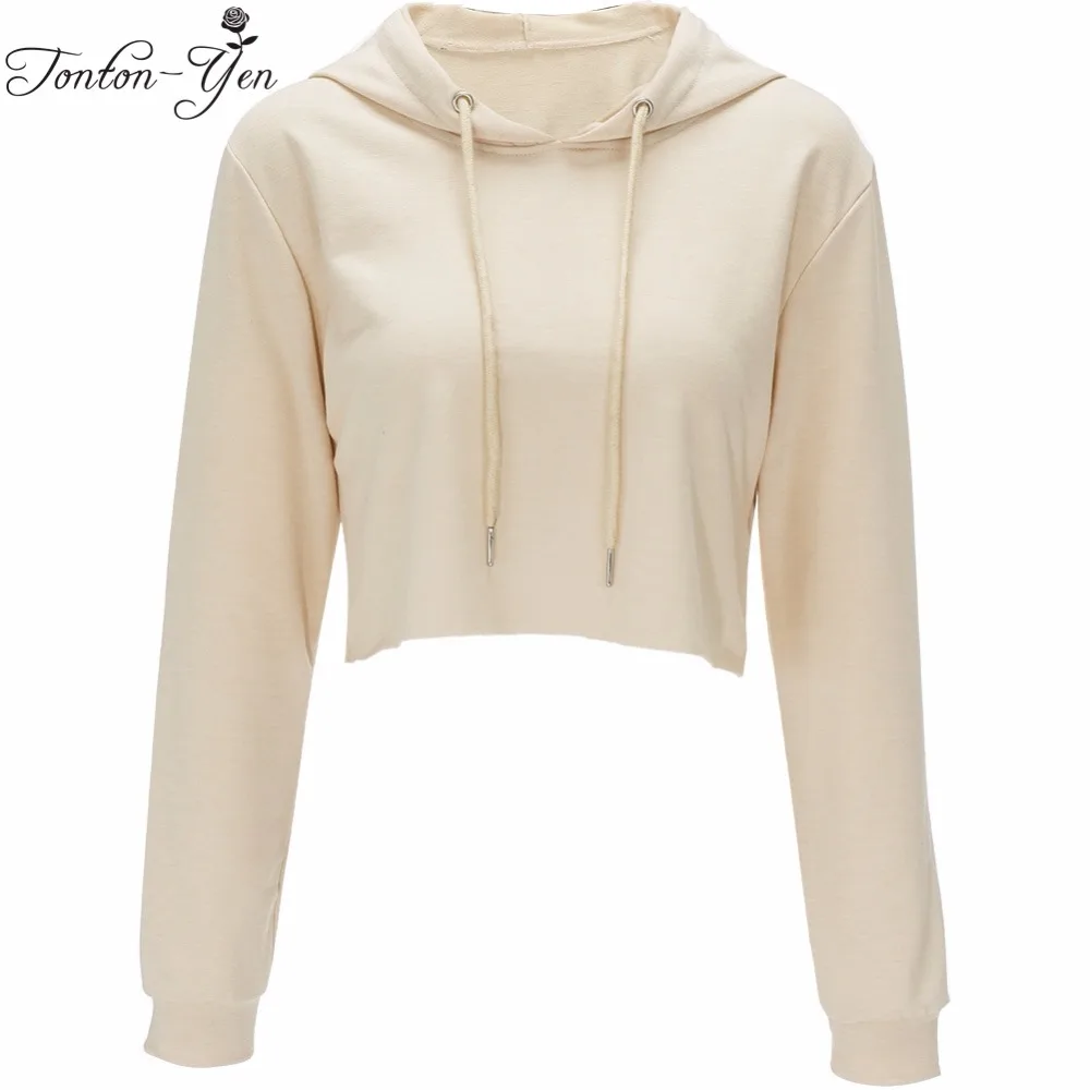 

Tonton-Yen 2018 New Women Running Jackets Long Sleeve Sport Wear Female Cotton Plus Size Girl Short Tops With Hat Free Shipping